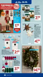 Aldi Süd Prospekt woche 44 Seite 2: HOME CREATION LED-Weihnachtskranz €14,99, HOME CREATION LED-Weihnachtsstern €4,99