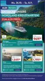 Aldi Süd Prospekt woche 44 Seite 22: Ostsee 5 Länder auf einer Reise €1.049,00, Island & Schottland €1.799,00