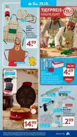 Aldi Süd Prospekt woche 44 Seite 9: AMBIANO Waffeleisen oder Crêpe-Maker €14,99, CROFTON Küchen-textilien €4,99