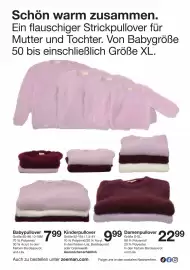 Zeeman Prospekt Seite 4: Schön warm zusammen. Ein flauschiger Strickpullover für Mutter und Tochter. Von Babygröße 50 bis