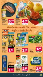 Netto Prospekt woche 43 Seite 5: Burgis Spinatknödel €2,29, Altenburger Ziegenkäse €2,29