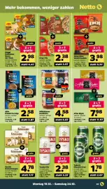 Netto Prospekt woche 43 Seite 9: Mühlhäuser Konfitüre €4,58, Tyskie Pils €2,38