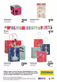 Zeeman folder Pagina 17: Raamstickers €1,29, Cadeautas €0,99