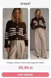 Renee magazyn Strona 4: Kardigan z wełną w paski w stylu eleganckim Pallem Renee €99,99