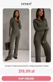 Renee magazyn Strona 8: Komplet z prążkowanej dzianiny z wiskozą spodnie i sweter Renee €219,99