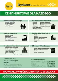 Sużyw gazetka Strona 2: Sużyw Dyskont market rodzinny XXX od 1991 CENY HURTOWE DLA KAŻDEGO: Dla klienta indywidualnego -