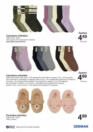 Catálogo Zeeman Página 13: Pantuflas infantiles €4,99, Calzetines infantiles €4,49