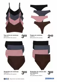 Catálogo Zeeman Página 9: Braguitas de cintura alta sin costuras €3,69, Braguitas sin costuras €3,69