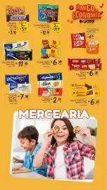 Encarte Giassi Supermercados Página 8: Chocolate Lacta Barra 145g €11,98, Biscoito Choco Biscuit Nestlé €6,28