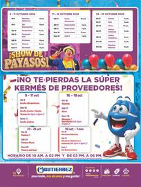 Folleto Super Gutiérrez semana 41 Página 10: 9-11 OCTUBRE 2026 17-18 OCTUBRE 2026 23-25 OCTUBRE 2026 Vie 9 Monclova 4 p.m