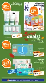 Trekpleister folder Pagina 47: Naïf babydoekjes €30,15, Eigen merk trekpleister babydoekjes €25,00