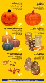 Trekpleister folder Pagina 57: Led pompoen €3,99, Herfstlamp pompoen €4,99
