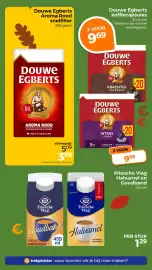Trekpleister folder Pagina 70: Douwe Egberts Aroma Rood snelfilter €3,99, Friesche Vlag Halvamel en Goudband €1,29