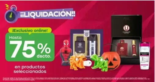 Catálogo Tottus semana 41 Página 4: ¡¡LIQUIDACIÓN!! DACIÓN 100 1 U ¡Exclusivo online! Hasta 75% dscto. en productos