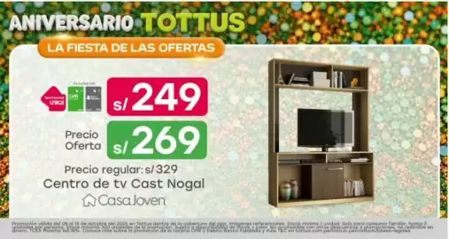 Catálogo Tottus semana 41 Página 9: ANIVERSARIO TOTTUS LA FIESTA DE LAS OFERTAS Opertandad CM unvica Exclusive con Precio