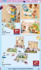 ALDI folder | Speelgoed Special Pagina 11: Educatief houten speelgoed €9,99, Houten speelfiguren €4,99