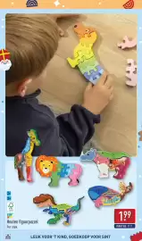 ALDI folder | Speelgoed Special Pagina 6: Houten figuurpuzzel €1,99