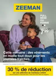 Catalogue Zeeman page 1: Pull bébé ou femme €7,99