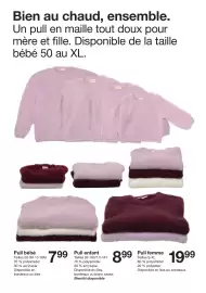 Catalogue Zeeman page 4: Pull bébé €7,99, Pull enfant €8,99