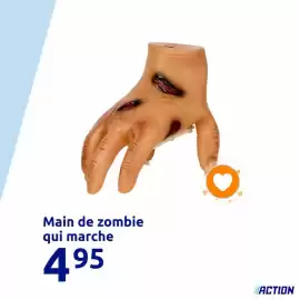 Catalogue Action page 4: Main de zombie qui marche €4,95