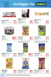 Makro gazetka Strona 14: Bakalie w czekoladzie Jutrzenka €4,29, Chipsy Crunchips Lorenz €5,69