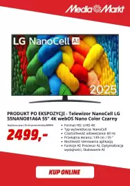 Media Markt gazetka Strona 4: Telewizor NanoCell LG 55NANO81A6A 55" 4K webOS Nano Color Czarny €2.499,00