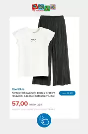 Smyk gazetka tydzień 41 Strona 10: Komplet dziewczęcy bluza z krótkim rękawem spodnie materiałowe Cool Club €57,00
