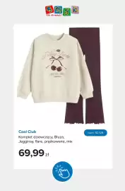 Smyk gazetka tydzień 41 Strona 7: Komplet dziewczęcy bluza jegginsy flare prążkowane Cool Club €69,99