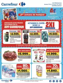 Catálogo Carrefour semana 41 Página 1: Las tres niñas leche larga vida €1.999,00, Patagonia cerveza €2.565,00