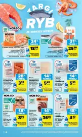 Carrefour gazetka tydzień 42 Strona 10: Ośmiornica gotowana NORSO €36,89, Miruna nowozelandzka €5,49