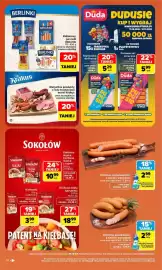 Carrefour gazetka tydzień 42 Strona 14: Kiełbasa podwawelska €2,99, Kabanosy, parówki BERLINKI