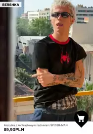 Bershka gazetka tydzień 41 Strona 4: Koszulka z kontrastowym nadrukiem Spider-Man Bershka €89,90