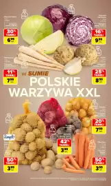 Carrefour Market gazetka tydzień 42 Strona 6: Kapusta biała 5 kg 1,40/kg cena przed obniżką - 9,99 zł 30% TANIEJ 6.99 opak