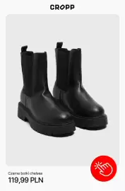 Cropp gazetka tydzień 41 Strona 2: Czarne botki chelsea Cropp €119,99