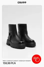 Cropp gazetka tydzień 41 Strona 4: Botki z ozdobnymi paskami i metalowymi detalami Cropp €159,99