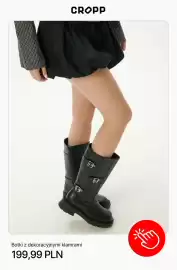 Cropp gazetka tydzień 41 Strona 7: Botki z dekoracyjnymi klamrami Cropp €199,99