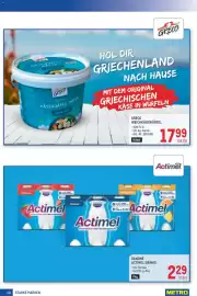 Metro Flugblatt Seite 10: Actimel €2,29, GRECO Weichkäsewürfel €17,99