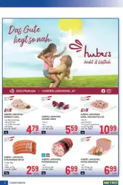 Metro Flugblatt Seite 2: Hubers Landhendl Hendl Geschnetzeltes €10,99, Hubers Landhendl Hühnerflügel €4,79