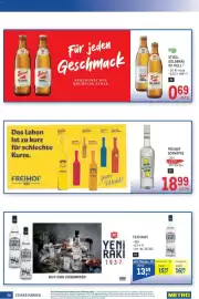 Metro Flugblatt Seite 26: Yeni Raki €13,69, Freihof Schnäpse €18,99