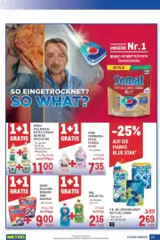 Metro Flugblatt Seite 29: Somat Geschirrreiniger Tabs €9,00, Pril Spülmittel €2,16