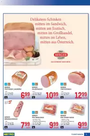 Metro Flugblatt Seite 5: Berger Chilischinken €12,99, Berger Braunschweiger €7,99