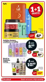 Kruidvat folder week 42 Pagina 24: Taft €6,99, Elnett en Studioline styling €10,00