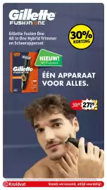 Kruidvat folder week 42 Pagina 59: Gillette Fusion One All in One Hybrid Trimmer en Scheerapparaat €27,99