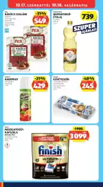 ALDI akciós újság hét 42 Oldal 24: Finish mosogatógép-kapszula €3.099,00, Globetti habspray €429,00