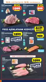 ALDI akciós újság hét 42 Oldal 8: Hüsmester csirkemellfilé €1.099,00, Almare seafood lazac €909,00