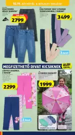 ALDI akciós újság hét 42 Oldal 16: GYERMEK ESERNYŐ €1.999,00, Lily & Dan Kisgyermek Bélelt Nadrág €2.799,00