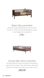 Babypark folder Pagina 20: Europe Baby Sterre peuterbed €209,99, Bopita Mara peuterbed €179,00