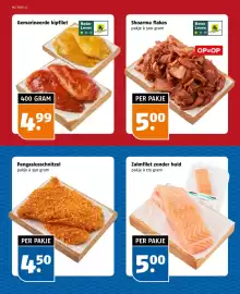 Poiesz folder week 42 Pagina 10: Shoarma flakes €5,00, Pangasiusschnitzel €4,50