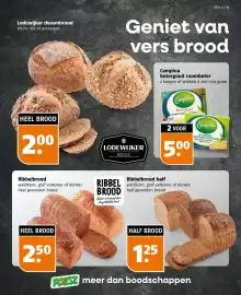 Poiesz folder week 42 Pagina 13: Ribbelbrood €2,50, Campina botergoud roomboter €5,00