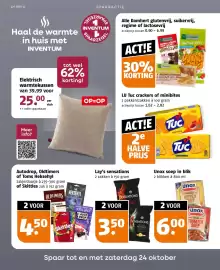 Poiesz folder week 42 Pagina 22: Autodrop, Oldtimers of Toms Heksehyl of Skittles €4,50, LU Tuc crackers of minibites €1,62